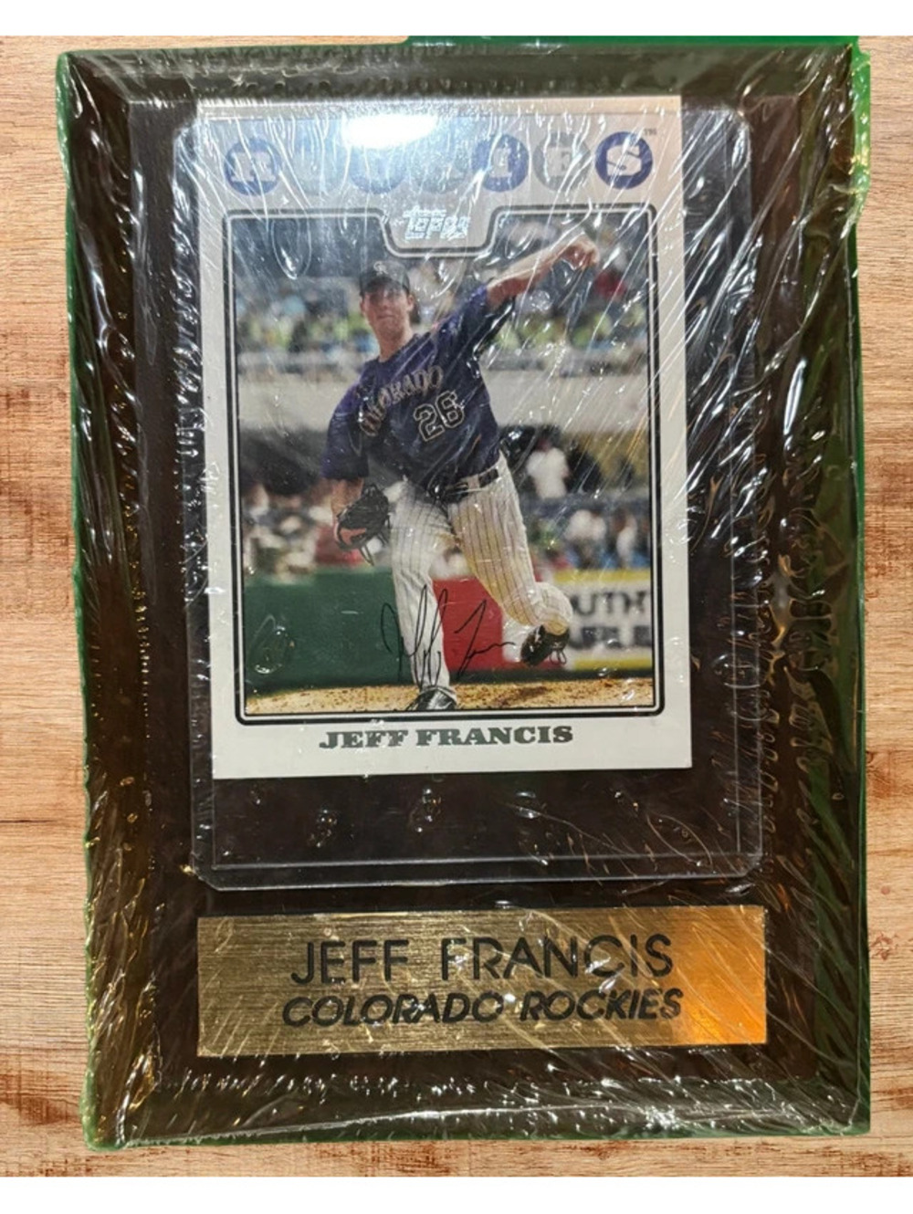 eff Francis Colorado Rockies Baseball Card Display Plaque New Sealed - Picture 1 of 2